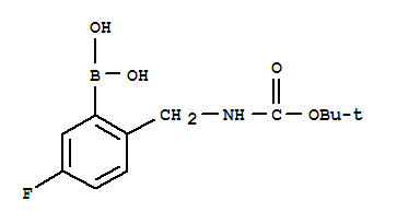 Structure of (2-BOC-AMINOMETHYL-5-FLUOROPHENYL)BORONIC ACID