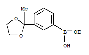 Structure of 3-(2-METHYL-1,3-DIOXOLAN-2-YL)PHENYLBORONIC ACID