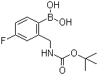 Structure of 2-(N-Boc-aminomethyl)-4-fluorophenylboronic acid