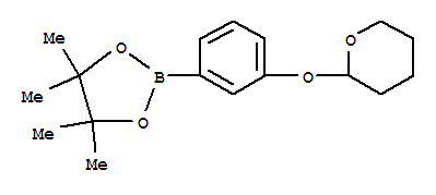 Structure of 3-(TETRAHYDRO-2H-PYRAN-2-YLOXY)PHENYLBORONIC ACID PINACOL ESTER