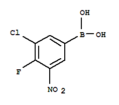 Structure of (3-CHLORO-4-FLUORO-5-NITRO)BENZENEBORONIC ACID