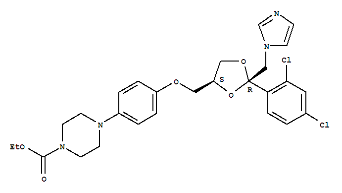 Structure of DICHLOROPHENYL IMIDAZOLDIOXOLAN