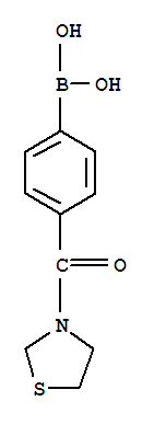 Structure of 4-(THIAZOLINE-3-CARBONYL)BENZENEBORONIC ACID