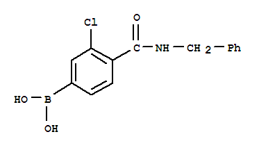 Structure of 3-CHLORO-4-(N-BENZYLCARBAMOYL)PHENYLBORONIC ACID