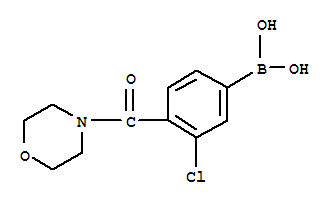 Structure of 3-CHLORO-4-(MORPHOLINE-4-CARBONYL)BENZENEBORONIC ACID
