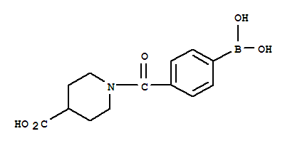 Structure of 1-(4-BORONOBENZOYL)PIPERIDINE-4-CARBOXYLIC ACID