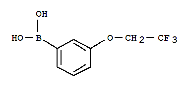 3-(2,2,2-三氟乙氧基)苯基硼酸结构式