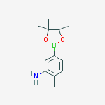 Structure of 2-methyl-5-(4,4,5,5-tetramethyl-1,3,2-dioxaborolan-2-yl)aniline