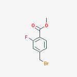 Structure of Benzoic acid, 4-(bromomethyl)-2-fluoro-, methyl ester