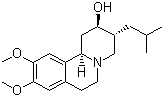 Structure of [2R-(2a,3b,11bb)]-1,3,4,6,7,11b-Hexahydro-9,10-dimethoxy-3-(2-methylpropyl)-2H-benzo[a]quinolizin-2-ol