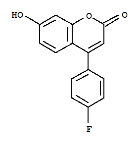 Structure of 2H-1-Benzopyran-2-one, 4-(4-fluorophenyl)-7-hydroxy-