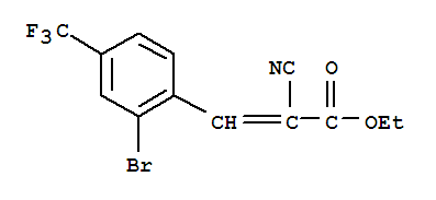 Structure of ethyl 3-[2-bromo-4-(trifluoromethyl)phenyl]-2-cyanoacrylate