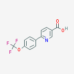 Structure of 6-[4-(TRIFLUOROMETHOXY)PHENYL]NICOTINIC ACID