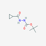 tert-Butyl 2-(cyclopropanecarbonyl)hydrazinecarboxylate结构式