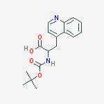 Structure of 2-((tert-Butoxycarbonyl)amino)-3-(quinolin-4-yl)propanoic acid
