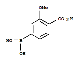 3-甲氧基-4-羧基苯硼酸结构式