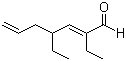 2,4-二乙基-2,6-庚二烯醛结构式