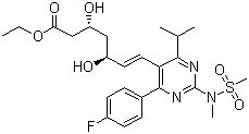 Structure of Rosuvastatin ethyl ester