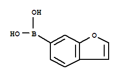 Structure of Boronic  acid,  B-6-benzofuranyl-