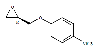 (R)-2-((4-(TRIFLUOROMETHYL)PHENOXY)METHYL)OXIRANE结构式