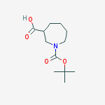 1-(Tert-butoxycarbonyl) Azepane-3-carboxylic acid结构式