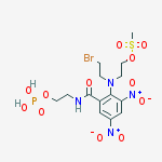 2-((2-Bromoethyl)(2,4-dinitro-6-((2-(phosphonooxy)ethyl)carbamoyl)phenyl)amino)ethyl methanesulfonate结构式