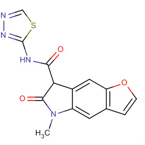 Structure of 5H-Furo[2,3-f]indole-7-carboxamide,6,7-dihydro-5-methyl-6-oxo-N-1,3,4-thiadiazol-2-yl-