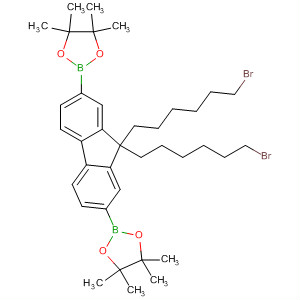 1,3,2-Dioxaborolane,2,2'-[9,9-bis(6-bromohexyl)-9H-fluorene-2,7-diyl]bis[4,4,5,5-tetramethyl-结构式