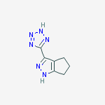 3-(1H-tetrazol-5-yl)-1,4,5,6-tetrahydrocyclopenta[c]pyrazole结构式