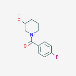 Structure of (4-FLUORO-PHENYL)-(3-HYDROXY-PIPERIDIN-1-YL)-METHANONE