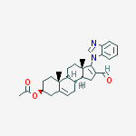 (3S,8R,9S,10R,13S,14S)-17-(1H-benzo[d]imidazol-1-yl)-16-formyl-10,13-dimethyl-2,3,4,7,8,9,10,11,12,13,14,15-dodecahydro-1H-cyclopenta[a]phenanthren-3-yl acetate结构式