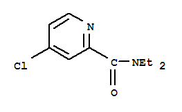 4-氯-N,N-二乙基吡啶酰胺结构式