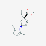 (1S,4S)-methyl 4-(2,5-dimethyl-1H-pyrrol-1-yl)-1-isopropylcyclopent-2-enecarboxylate结构式