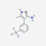 5-methyl-4-[3-(trifluoromethyl)phenyl]-1h-pyrazol-3-amine结构式