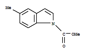 Structure of 1H-Indole-1-carboxylic  acid,  5-methyl-,  methyl  ester