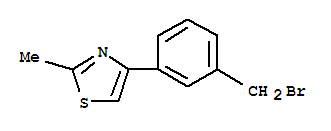 Structure of 4-[3-(BROMOMETHYL)PHENYL]-2-METHYL-1,3-THIAZOLE