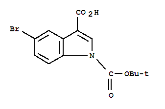 Structure of 5-BROMO-1H-T-BUTOXYCARBONYL-INDOLE-3-CARBOXYLIC ACID