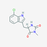 Structure of 2,4-Imidazolidinedione, 5-[(7-chloro-1H-indol-3-yl)methyl]-3-methyl-
