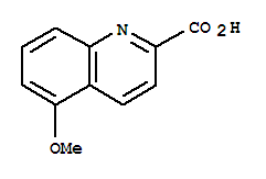 Structure of 2-QUINOLINECARBOXYLIC ACID 5-METHOXY-