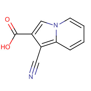 Structure of 2-Indolizinecarboxylic acid, 1-cyano-