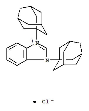 1,3 - 双(1 - 金刚烷基)苯并咪唑鎓氯化物结构式