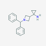 1-(1-benzhydrylazetidin-3-yl)cyclopropan-1-amine结构式