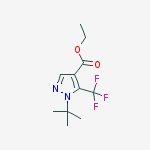 Structure of ethyl 1-tert-butyl-5-(trifluoromethyl)pyrazole-4-carboxylate