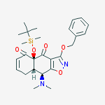 Structure of Naphth[2,3-d]isoxazole-4,5(4aH,8H)-dione, 9-(dimethylamino)-4a-[[(1,1-dimethylethyl)dimethylsilyl]oxy]-8a,9-dihydro -3-(phenylmethoxy)-, (4aS,8aS,9S)-