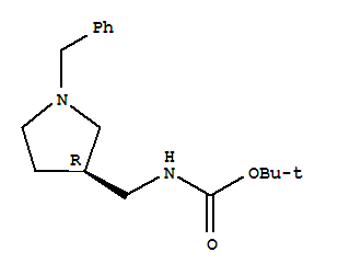 Structure of (R)-1-BENZYL-3-N-BOC-AMINOMETHYL PYRROLIDINE