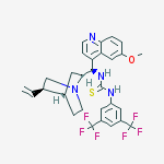 N-[3,5-双(三氟甲基)苯基]-N′-[(9R)-6′-甲氧基-9-金鸡宁]硫脲结构式