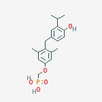 Structure of [4-[(4-hydroxy-3-propan-2-ylphenyl)methyl]-3,5-dimethylphenoxy]methylphosphonic Acid