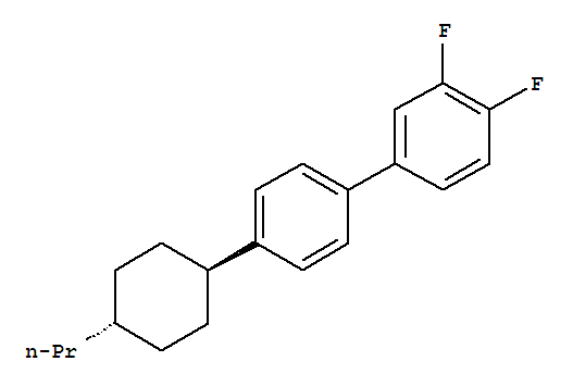 反-4-(4-正丙基环己基)-3,4-二氟-1,1-联苯结构式