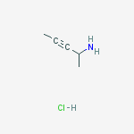 Structure of pent-3-yn-2-amine hydrochloride