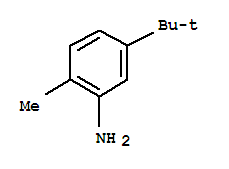 Structure of Benzenamine,  5-(1,1-dimethylethyl)-2-methyl-